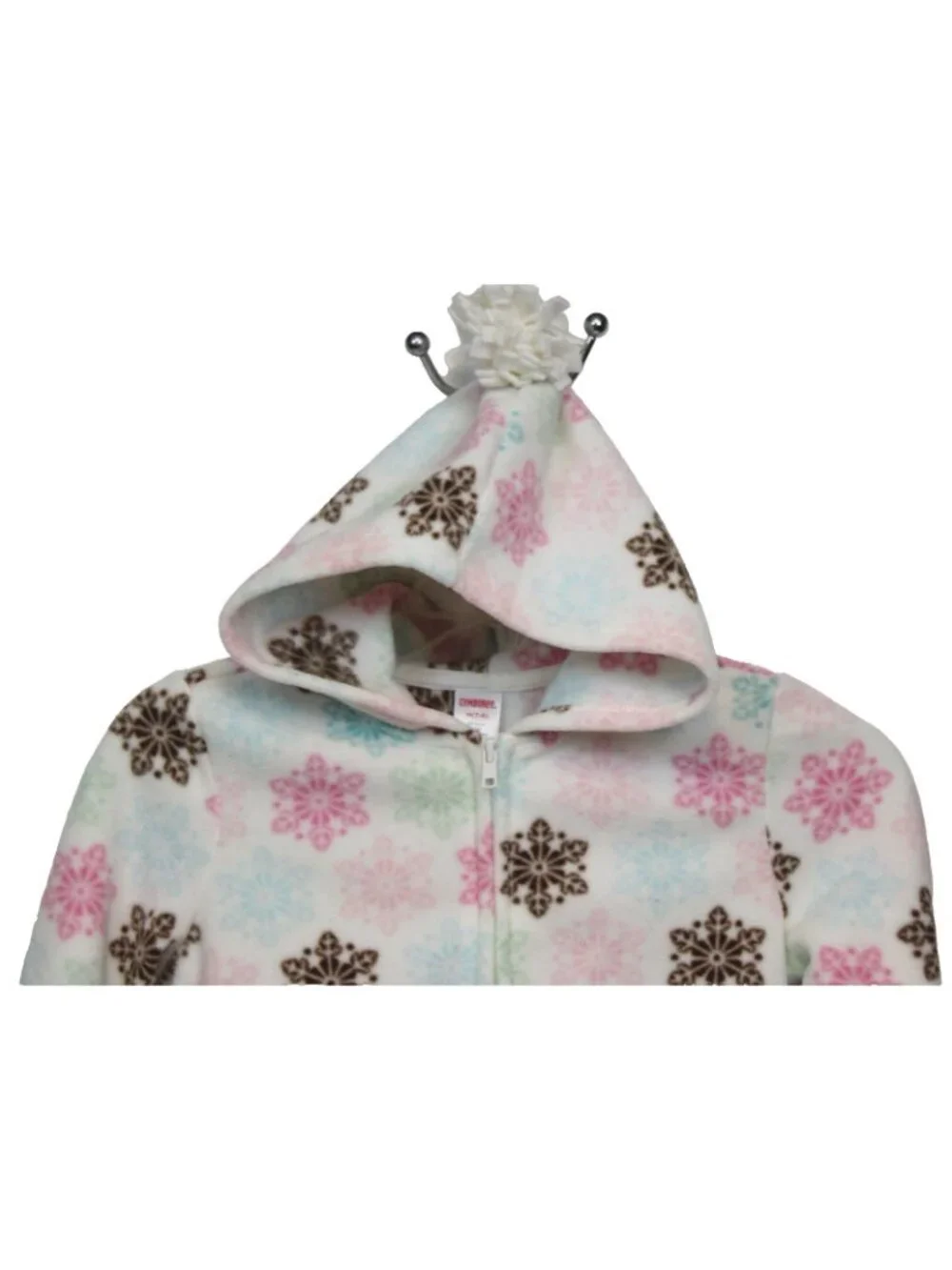 2009 Gymboree Winter Ballerina Med 7/8 Jacket Fleece White Snowflakes Hoodie